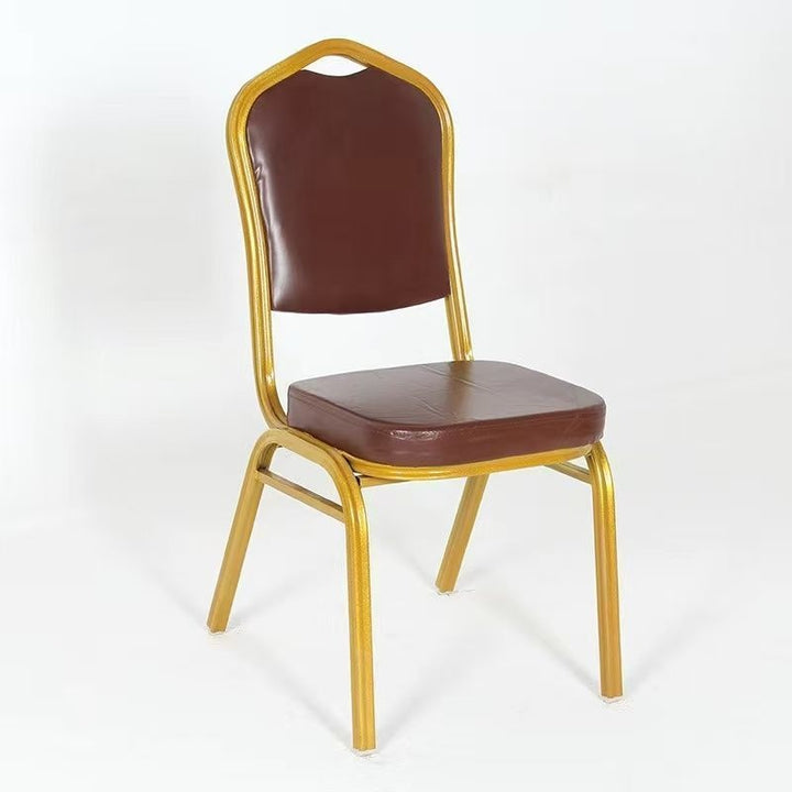 Eleganter gepolsterter Essstuhl mit goldenen Rahmen Karnz