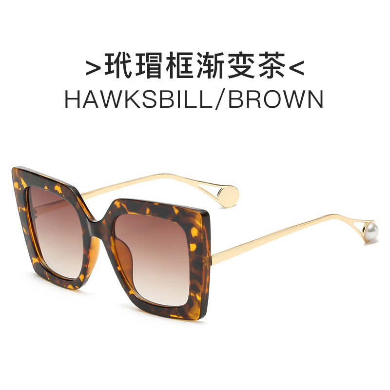 Damen elegante Sonnenbrille mit geometrischem Rahmen Karnz