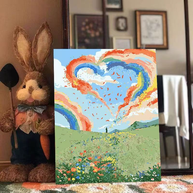 Künstlerische Herz-Themen-Leinwandkunst Karnz