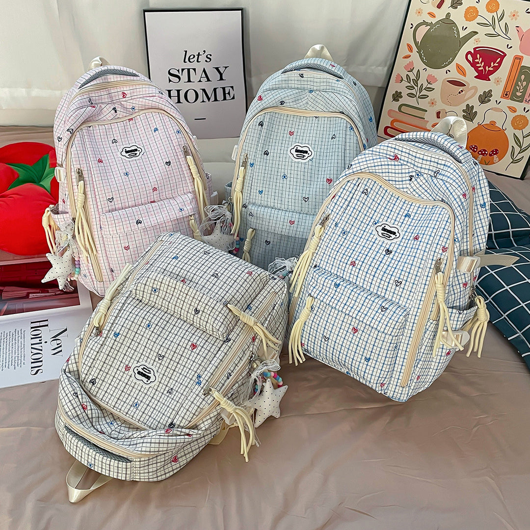 Süßer Multi-Taschen Druck Rucksack Karnz