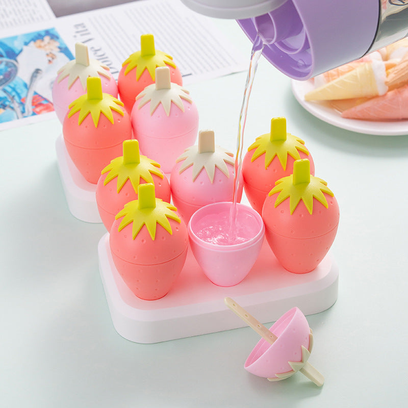 Spaß Erdbeer-förmige Eiscreme Form Set