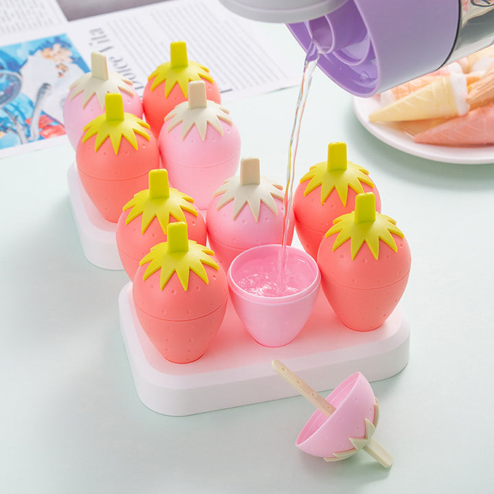 Spaß Erdbeer-förmige Eiscreme Form Set