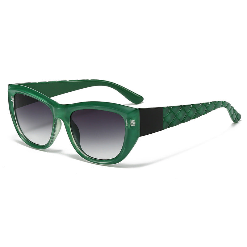 Damen Cat-Eye Sonnenbrille mit elegantem, transparentem Rahmen Karnz