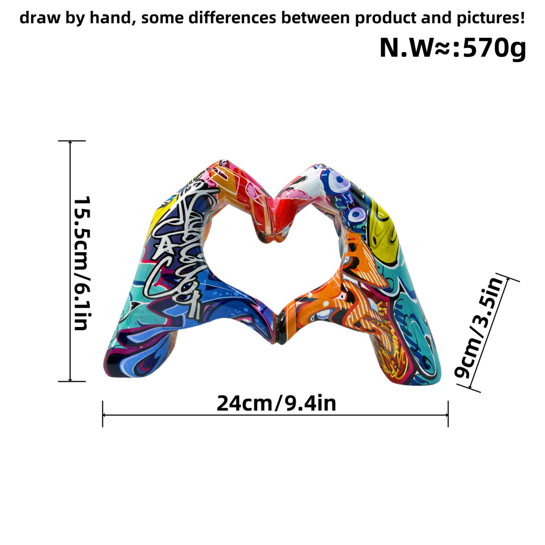 Stylische Hand-Skulpturen mit buntem Design Karnz