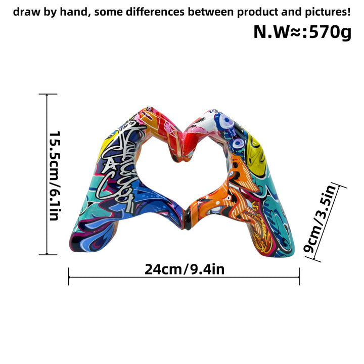 Stylische Hand-Skulpturen mit buntem Design Karnz