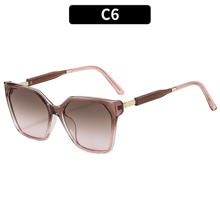Trendy Winkel Übersized Sonnenbrille