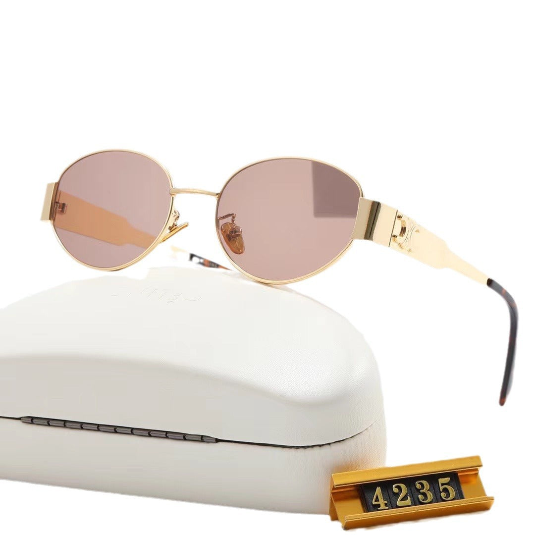 Damen exklusive ovalförmige Designer-Sonnenbrille Karnz
