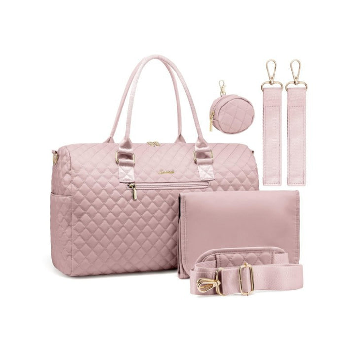 Elegante gesteppt Reis Tragetasche Set Karnz