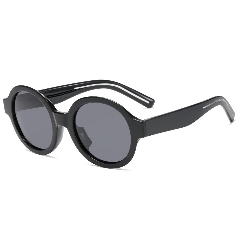 Damen modische Sonnenbrille im stilvollen runden Design Karnz