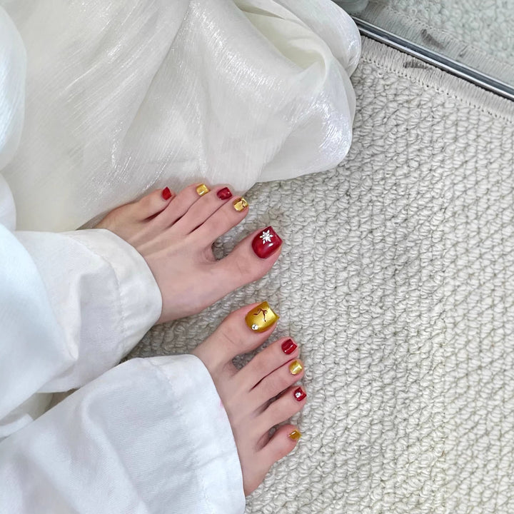 Festliches Themen-Press-On-Nagelkunst