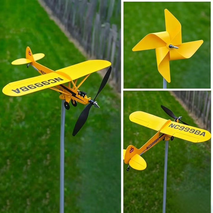 Dekorativer Flugzeug-Gartenstecker Karnz
