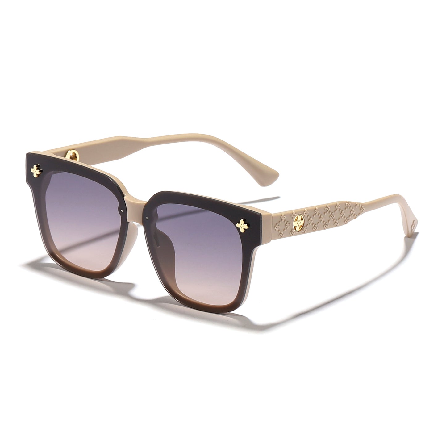 Damen modische Sonnenbrille mit extravagantem Rahmen und polarisierten Gläsern Karnz