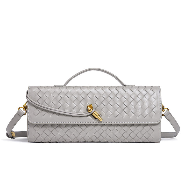 Geflochtene Leder-Clutch Karnz