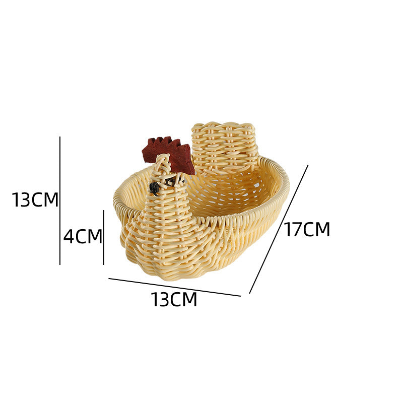 Unisex Geflochtener Dekorationskorb in Entenform Karnz