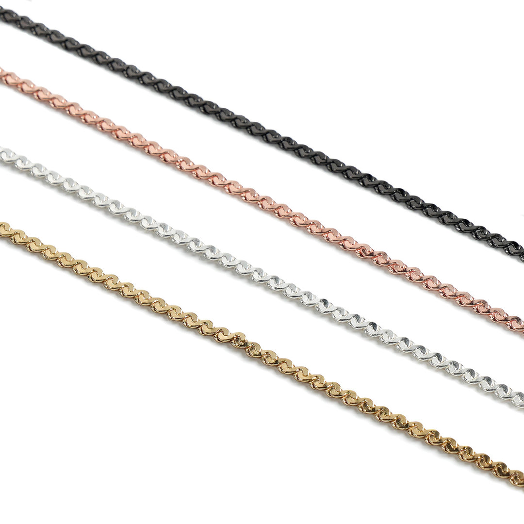 Stylische Metall Brillen Kette Karnz