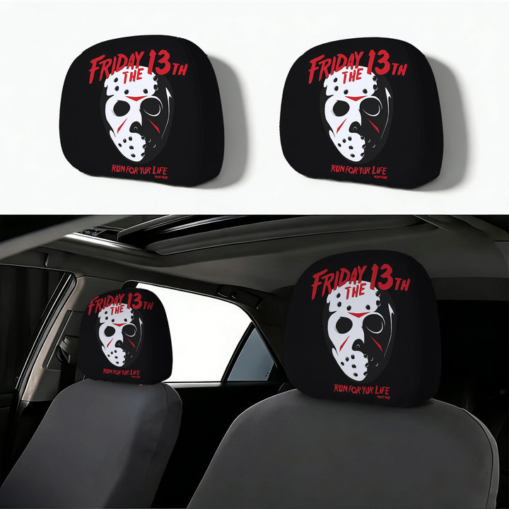 Auto-Kopfstützenbezug mit Retro-Horror-Motiv