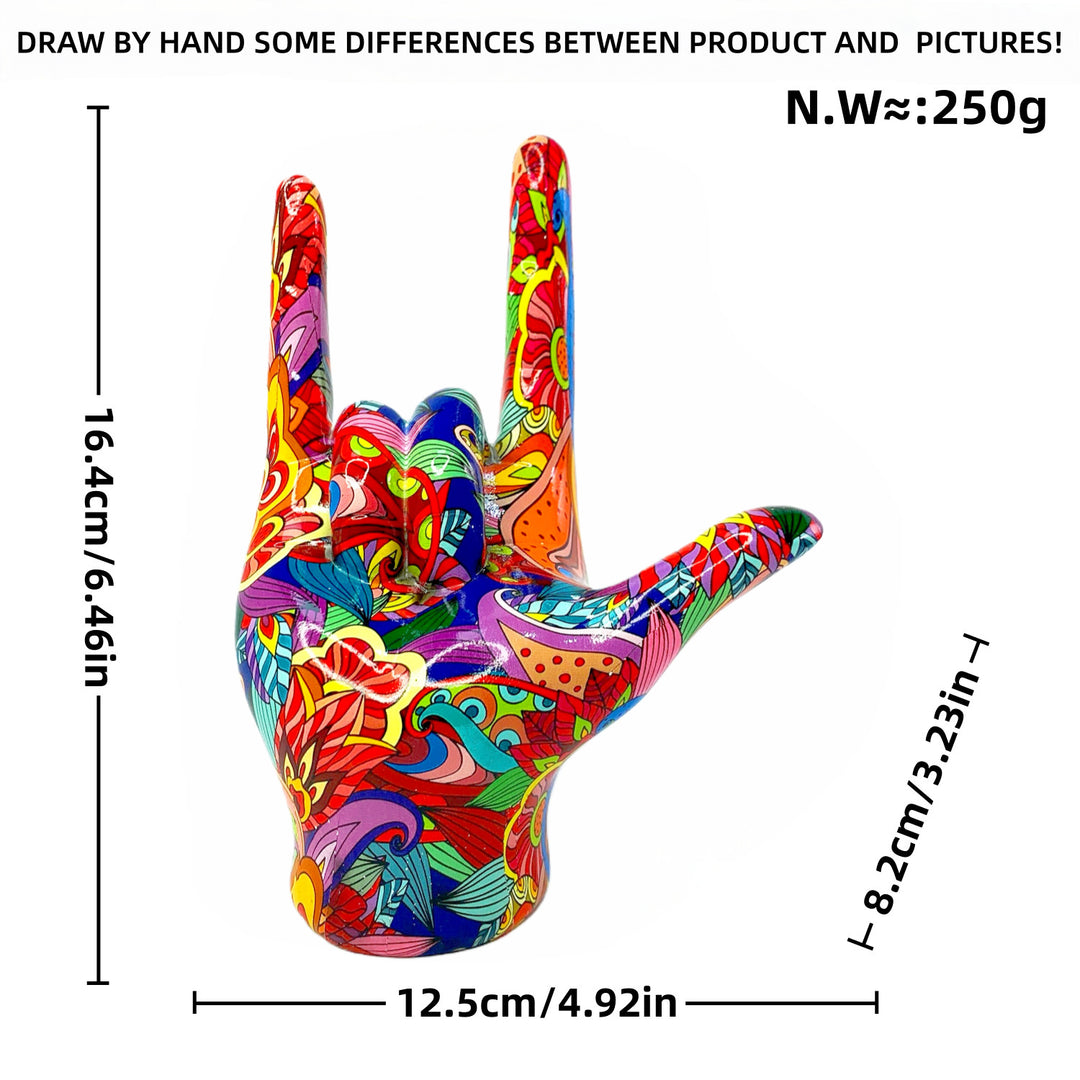 Bunte Hand-Skulptur Karnz