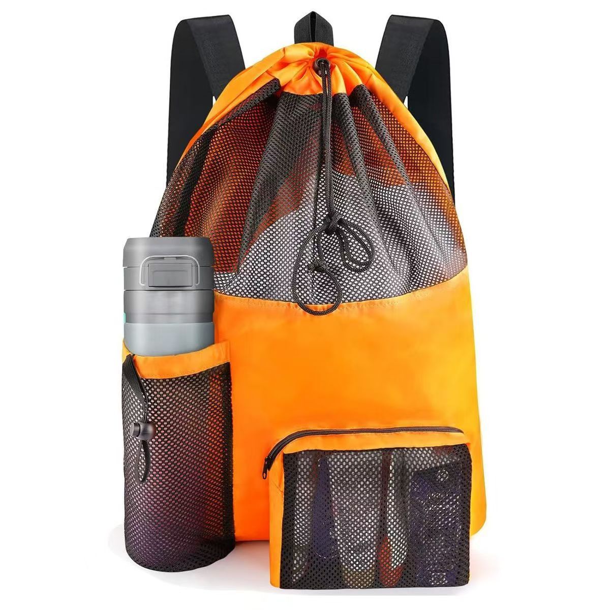 Damen Sportliche Mesh Rucksack Tasche Karnz