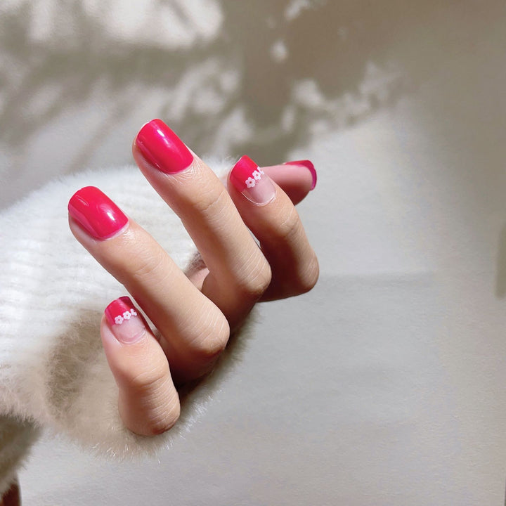 Floral Accent Press-On Nagelset