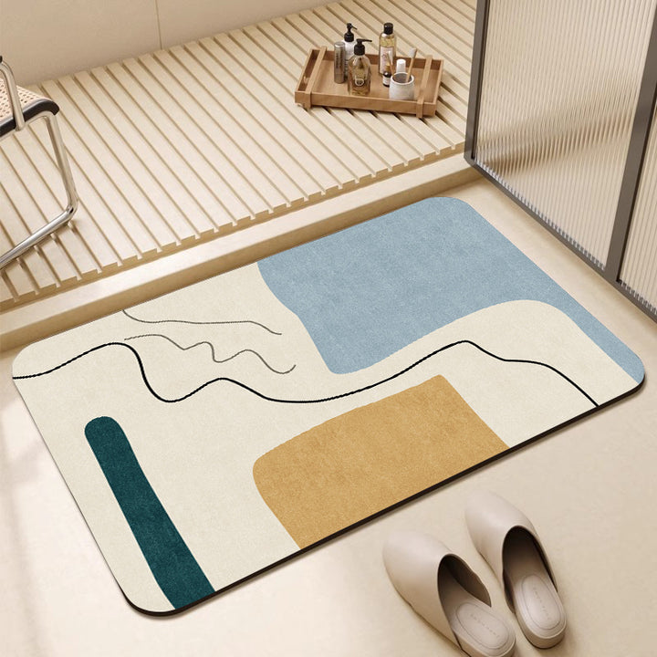 Stylische geometrische Muster-Badmatte Karnz