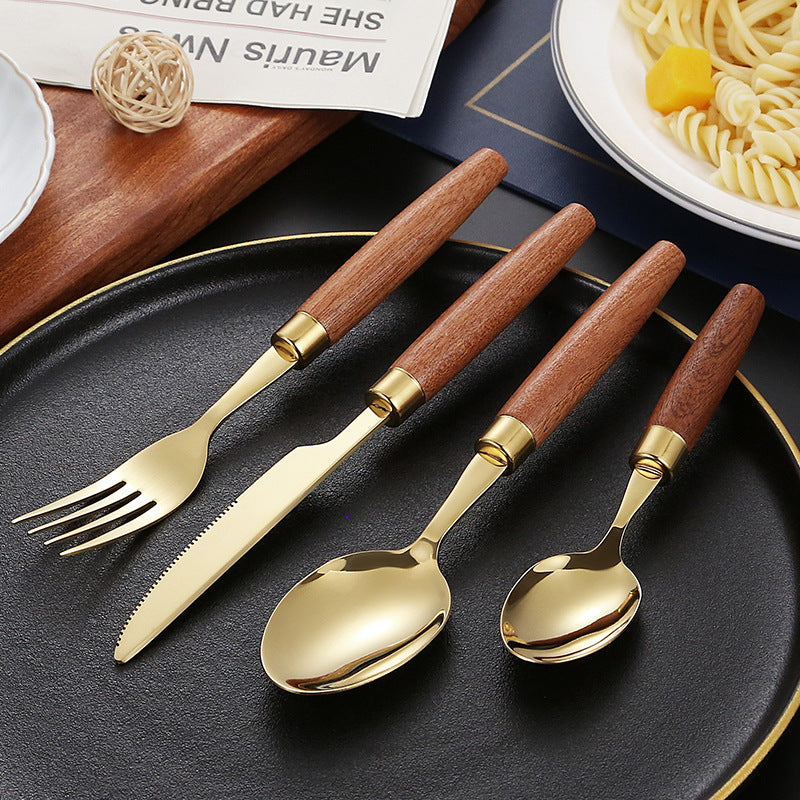 Eleganter Dessertlöffel mit Ergonomischem Holzgriff Karnz