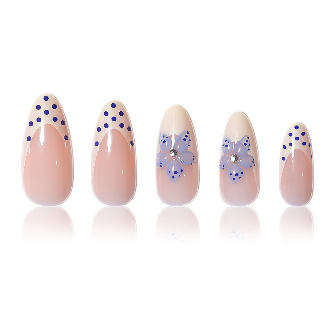 Floral Accent Spitzen Nagelverlängerungen Karnz