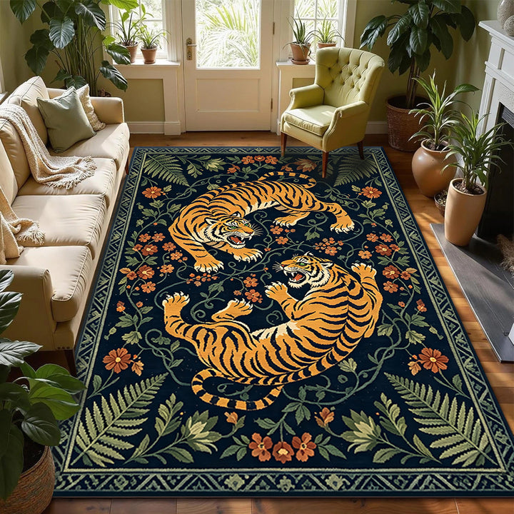 Künstlerischer Tigerprint-Teppich