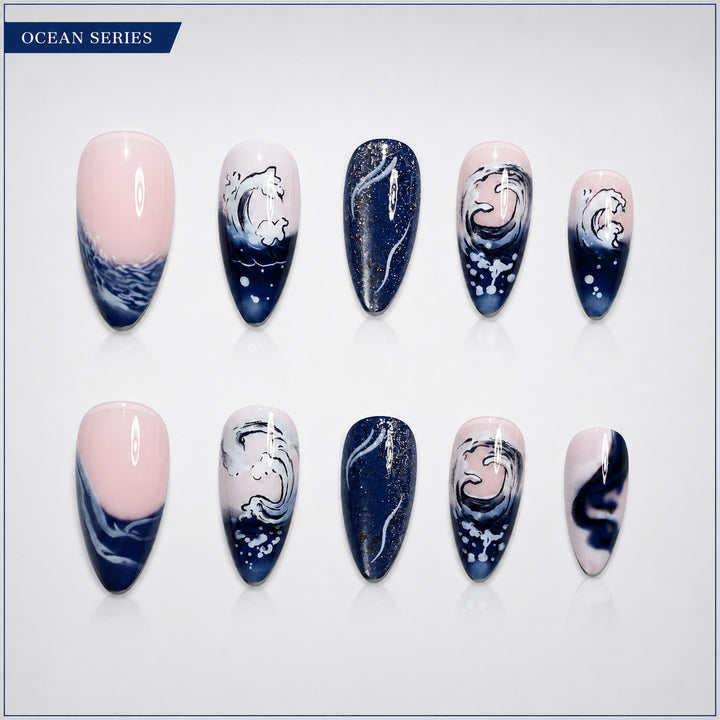 Premium Nagelset mit maritimem Design Karnz