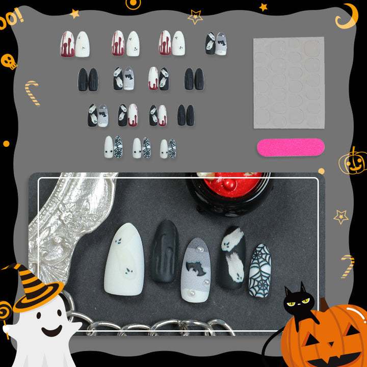 Halloween-Themen Dekorative Press-On Nagelkunst Set 1790738839