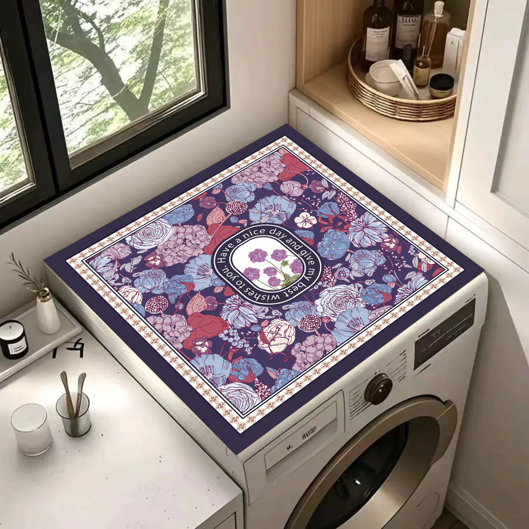 Vintage Floral Decorative Laundry Mat Karnz
