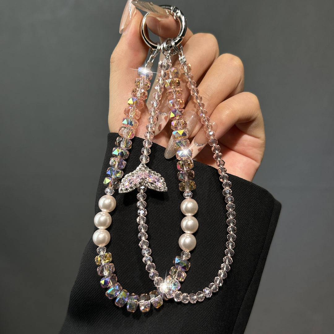 Elegante Perlen Charm Schlüsselanhänger Karnz 1790135859