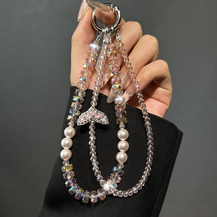 Elegante Perlen Charm Schlüsselanhänger Karnz 1790135859