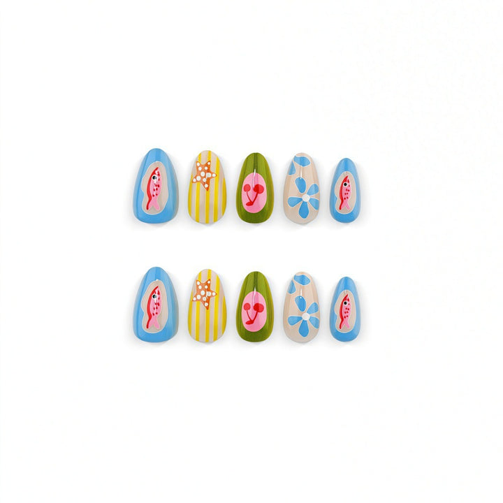 Kreatives Nagelkunst Set mit Verspielten Motiven Karnz
