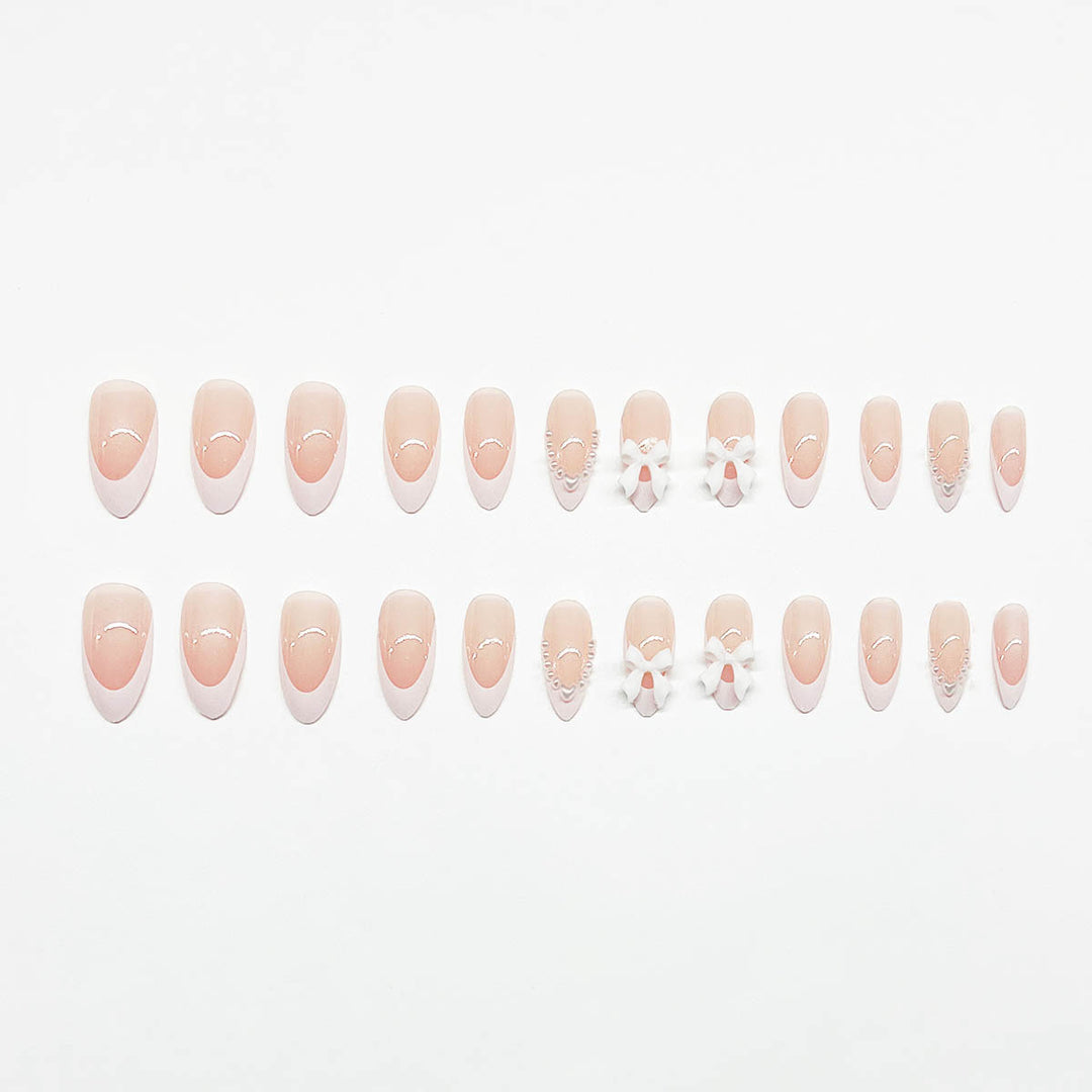 Elegante 3D Schleifen-verzierte Nagelkunstverlängerungen Karnz