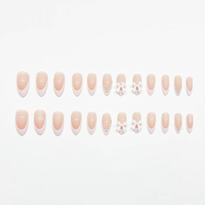 Elegante 3D Schleifen-verzierte Nagelkunstverlängerungen Karnz