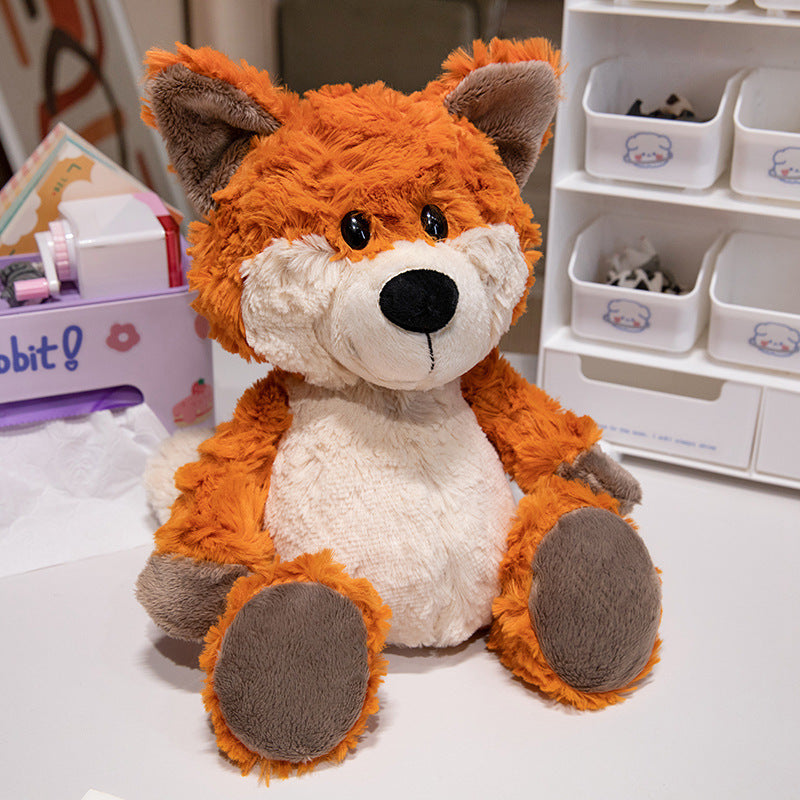 Plüsch Waschbär Weiches Fell Sitzendes Plüschtier mit besticktem Gesicht und flauschigem Schwanz Karnz
