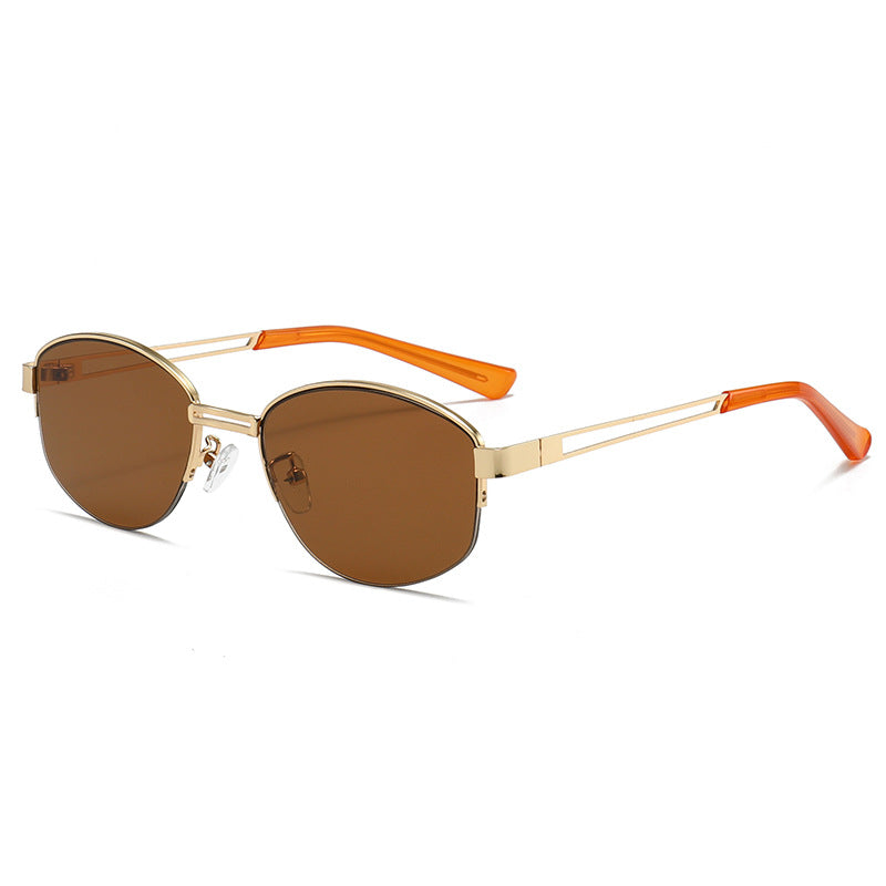 Damen modische Brille mit modernem Metallrahmen Karnz