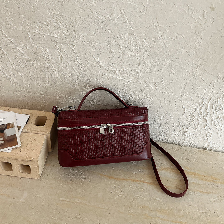Gewebte Leder Kosmetiktasche