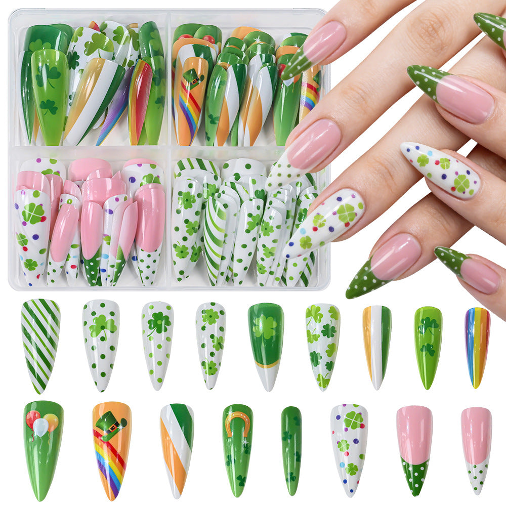 Festliches Thema Press-On Nagelkunst Set Karnz