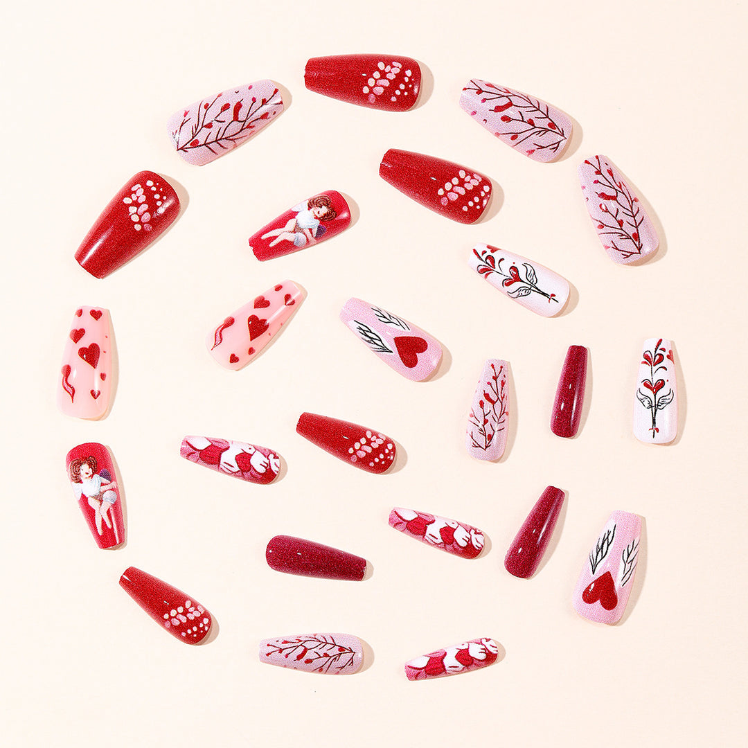 Romantisches Herz-Themen-Acryl-Nail-Art-Set Karnz