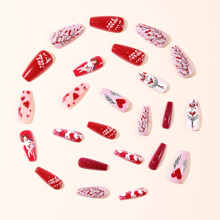 Romantisches Herz-Themen-Acryl-Nail-Art-Set Karnz