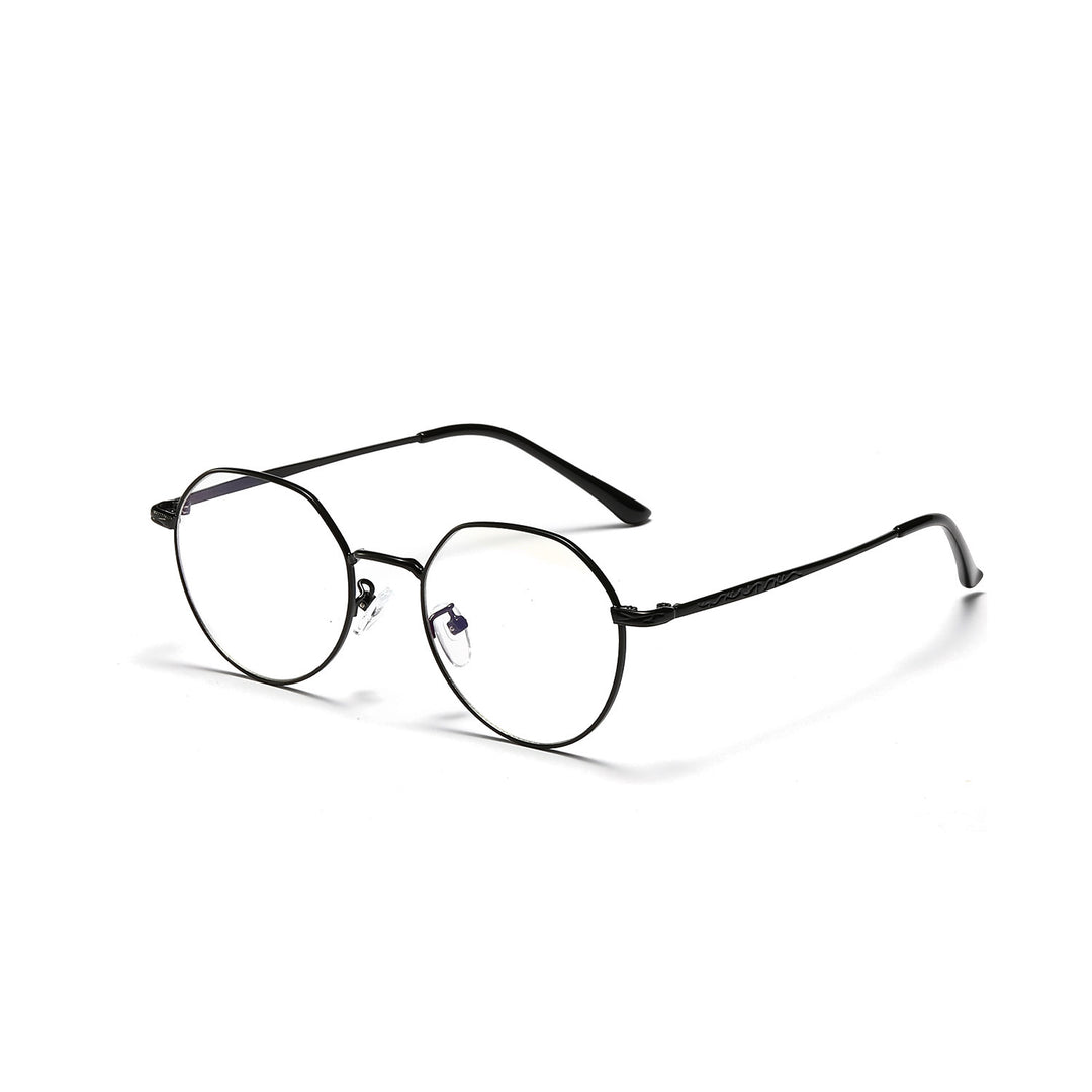 Damen runde Brille mit filigranem Metallgestell Karnz