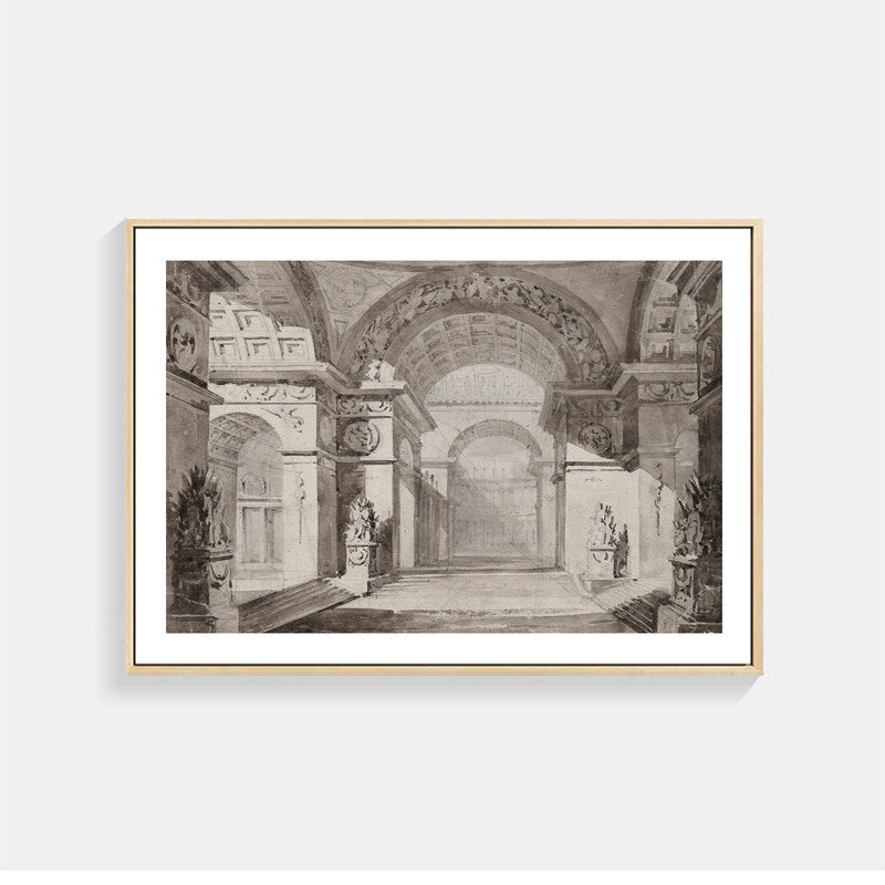 Architektonischer Kunstdruck für Wohnkultur