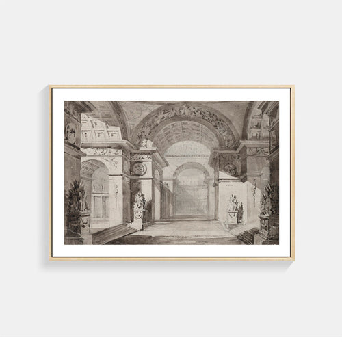 Architektonischer Kunstdruck für Wohnkultur