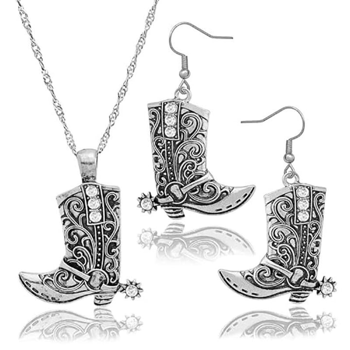 Cowboy Stiefel Schmuckset Karnz