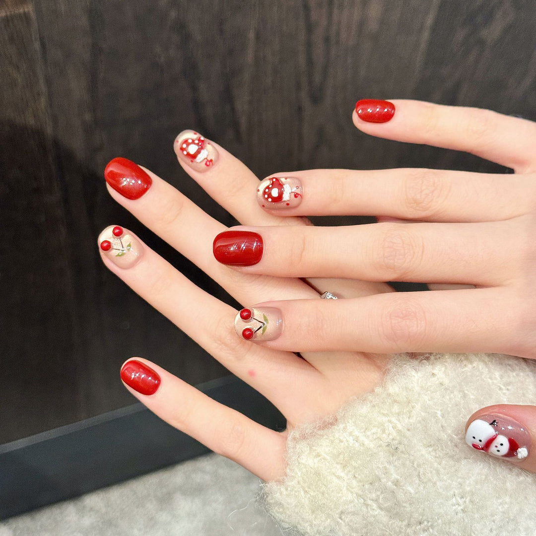Verspielt Urlaubsthema Press-On Nagelkunst Set