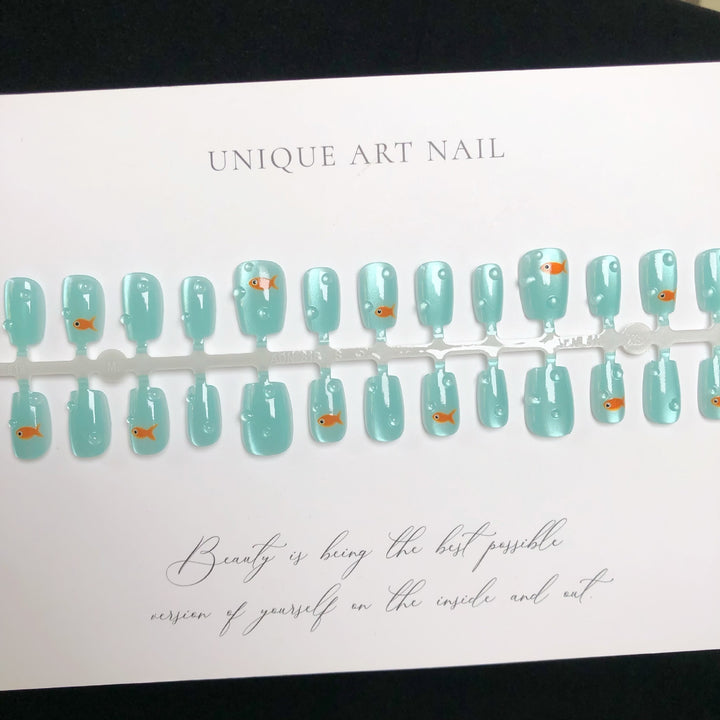Künstlerisches fischthemen Nageldesign-Set zum Aufkleben