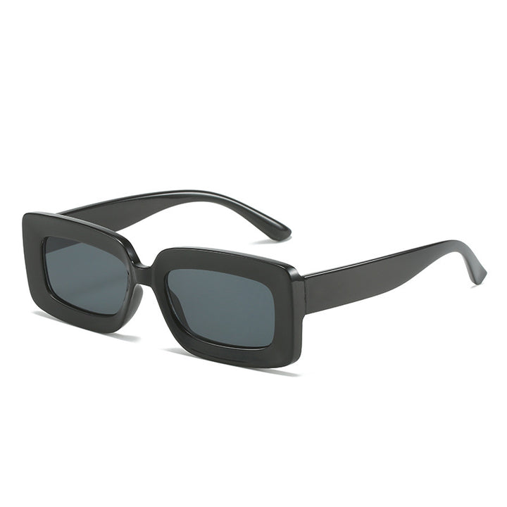 Damen Modische Schildkröten-Sonnenbrille mit rechteckigem Rahmen und Verlaufsgläsern Karnz