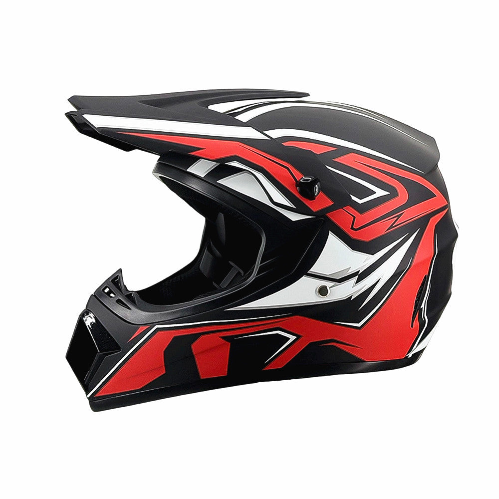 Vollgesicht-Motocross-Helm mit verlängertem Visier und verstärktem Kinnschutz Karnz
