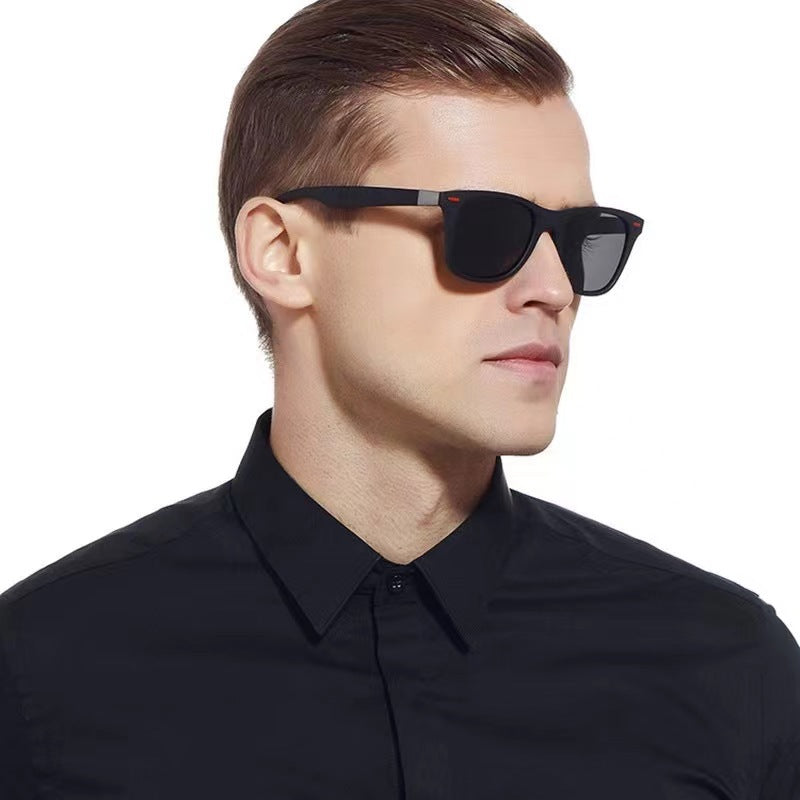 Damen stilvolle Retro-Sonnenbrille mit robustem Gestell Karnz